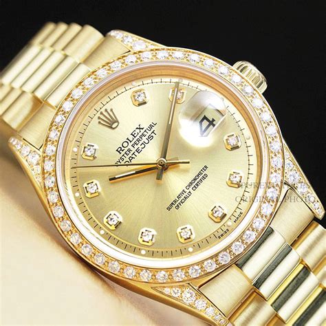 value of rolex gentlemens 18k yellow gold watch|all gold rolex price.